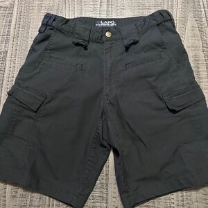 LAPG Men's Dark Black Cargo Shorts